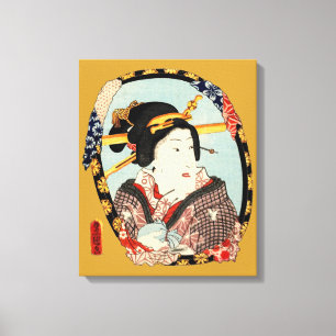 江戸の歌舞伎役者, 豊国 Edo Kabuki Actor, Toyokuni, Ukiyo-e Canvas Print