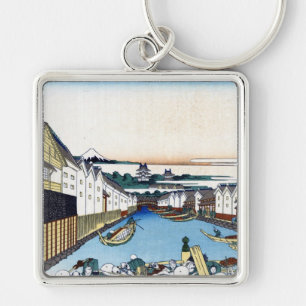 江戸日本橋, 北斎 View Mt.Fuji from Nihonbashi, Hokusai Key Ring