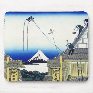 江都駿河町三井, 北斎 View Mt.Fuji from Mitsui shop, Hokusai Mouse Mat