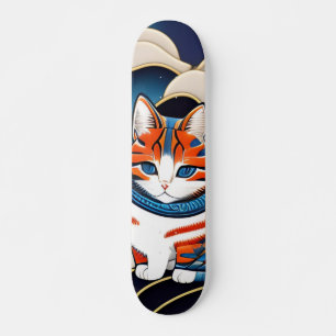 浮世絵catsパンクシティ 葛飾キャッツ斎(猫名 柑橘)kawaii スケートボード skateboard