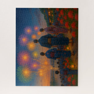 浴衣と夏の花火 / Yukata & Summer Fireworks Jigsaw Puzzle