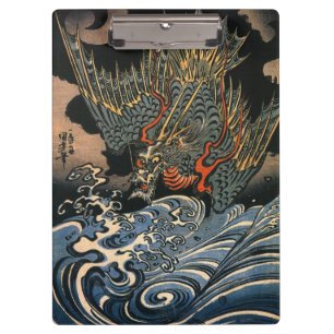 海龍, 国芳, Sea Dragon, Kuniyoshi, Ukiyo-e Clipboard