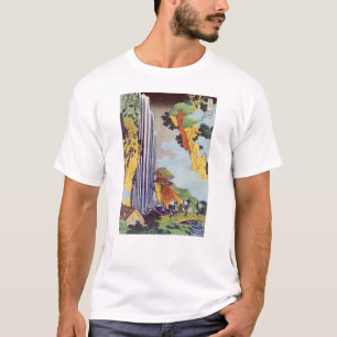 滝, 北斎 Waterfall, Hokusai, Ukiyo-e T-Shirt