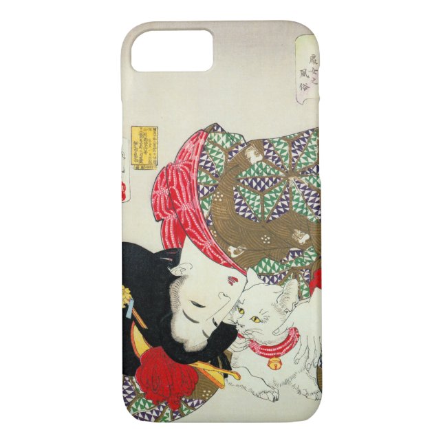 猫が好き, 芳年 I Love Cats, Yoshitoshi, Ukiyo-e Case-Mate iPhone Case (Back)
