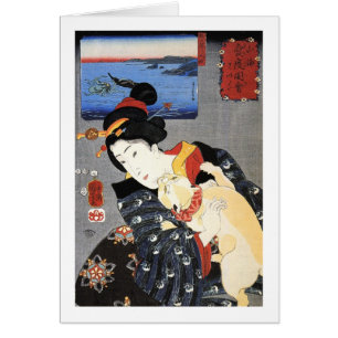 猫と女, 国芳 Cat and Woman, Kuniyoshi, Ukiyoe