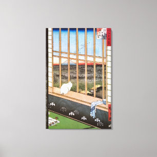 猫と富士山, 広重 Cat and Mount Fuji, Hiroshige Canvas Print