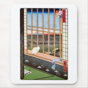 猫と富士山, 広重 Cat and Mount Fuji, Hiroshige Mouse Mat