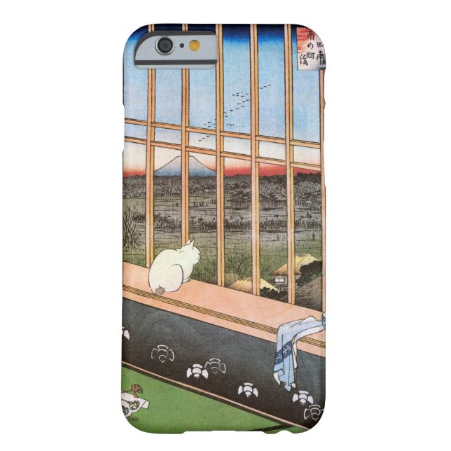 猫と富士山, 広重 Cat and Mount Fuji, Hiroshige, Ukiyo-e Case-Mate iPhone Case (Back)