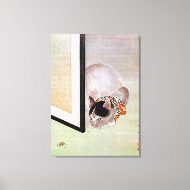 猫と蜘蛛, 東皐 Cat and Spider, Toko Canvas Print (Front)