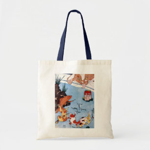 猫と金魚, 国芳 Cat and Goldfish, Kuniyoshi, Ukiyo-e Tote Bag