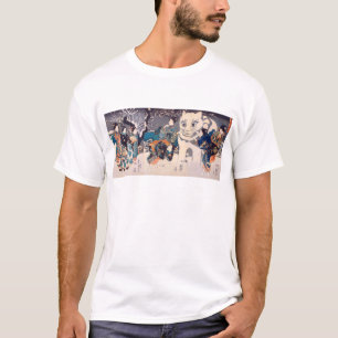猫の雪だるま,国芳  Big Cat Snowman, Kuniyoshi, Ukiyo-e T-Shirt