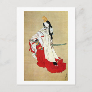 白拍子, 北斎 Shirabyōshi Dancer, Hokusai, Ukiyo-e Postcard