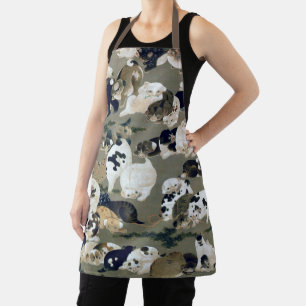 百犬図, 伊藤若冲 Hundred Dogs, Itō Jakuchū Apron