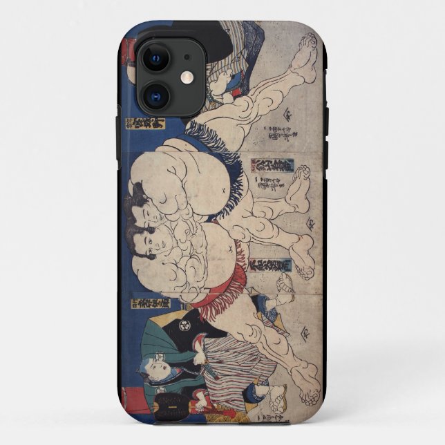 相撲, 国芳 Sumo Wrestling, Kuniyoshi, Ukiyo-e Case-Mate iPhone Case (Back)