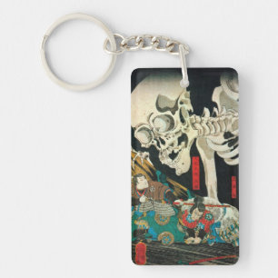 相馬の古内裏,国芳 Skeleton manipulated by Witch, Kuniyoshi Key Ring