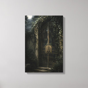 眠れる庭の門 — KŌAN (Portrait) Canvas Print