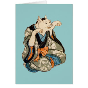着物の猫, 芳藤 Kimono Cat, Yoshifuji, Ukiyo-e