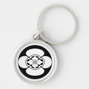 石持ち地抜き木瓜 KEY RING