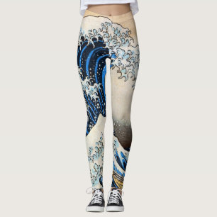 神奈川沖浪裏, 北斎 Great Wave, Hokusai, Ukiyo-e Leggings