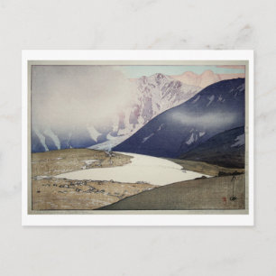 立山 別山, Tateyama Bessan, Hiroshi Yoshida, Woodcut Postcard