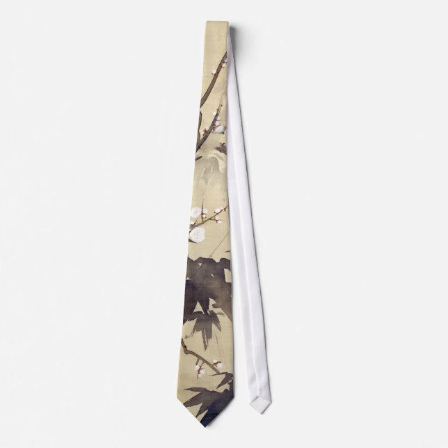 竹に鳥, 其一 Bird and Bamboo, Kiitsu, Japan Art Tie (Front)