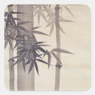 竹, 其一 Bamboo, Kiitsu, Japan Art Square Sticker