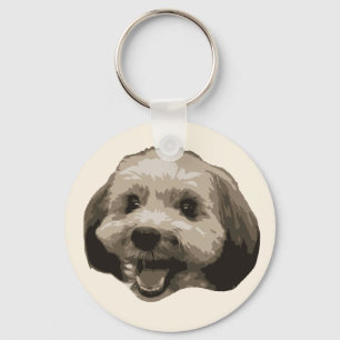 笑顔の犬のキーホルダー KEY RING