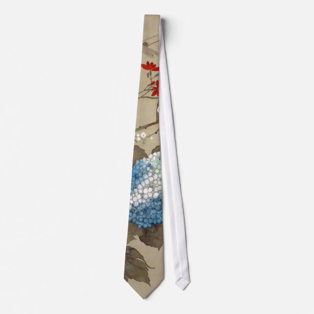 紫陽花, 抱一 Hydrangea, Hōitsu Tie (Front)