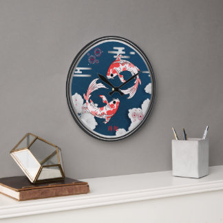美しい錦鯉の和風♡ LARGE CLOCK