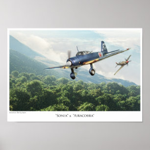 航空芸術ポスター"三菱Ki-51ソニア" Poster
