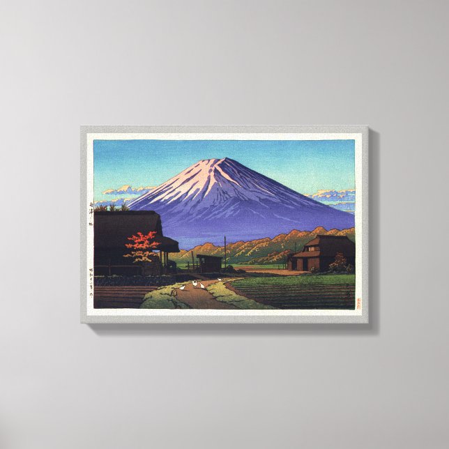船津の富士, Mt. Fuji from Funatsu, Hasui Kawase Canvas Print (Front)