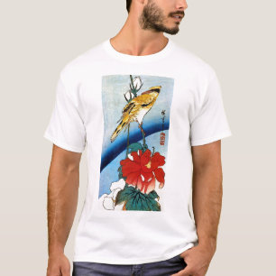 芙蓉に鳥, 広重 Bird & Mutabilis, Hiroshige, Ukiyo-e T-Shirt
