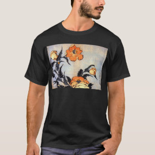 芥子の花, 北斎 Poppies, Hokusai, Ukiyoe T-Shirt