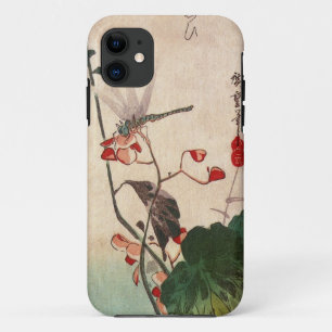 花にトンボ, 広重 Dragonfly and Flower, Hiroshige, Ukiyo-e iPhone 11 Case