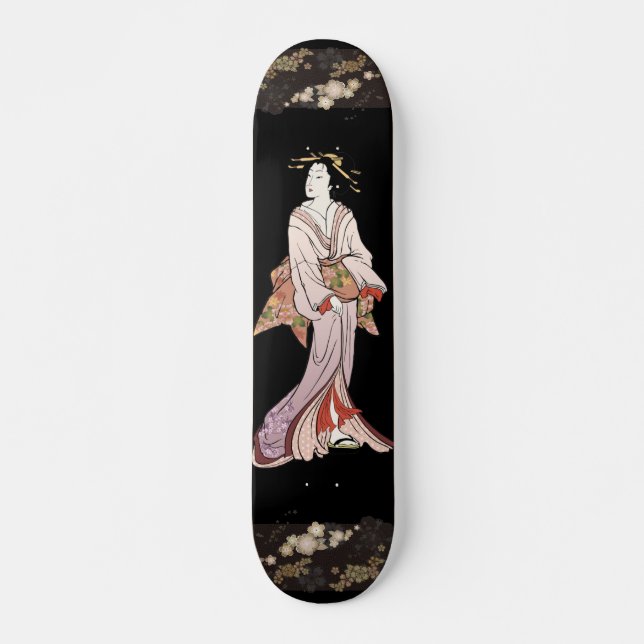 花魁のスケボー SKATEBOARD (Front)