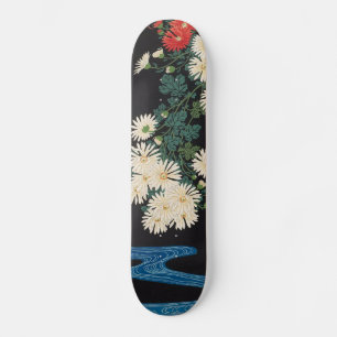 菊に流水, 古邨 Chrysanthemums & Stream, Koson, Ukiyo-e Skateboard
