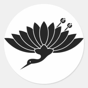 菊鶴 CLASSIC ROUND STICKER