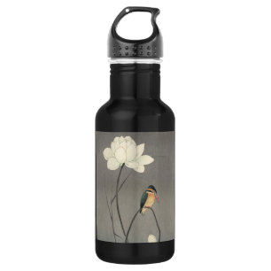 蓮にカワセミ, 古邨 Kingfisher on Lotus, Koson, Ukiyo-e 532 Ml Water Bottle