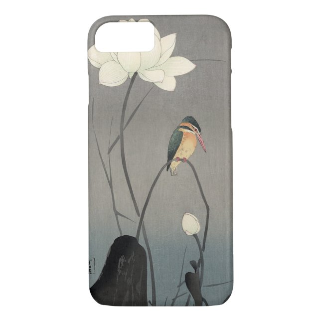 蓮にカワセミ, 古邨 Kingfisher on Lotus, Koson, Ukiyo-e Case-Mate iPhone Case (Back)