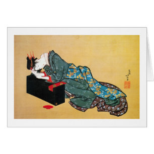 酔った女, 北斎 Drunk Woman, Hokusai