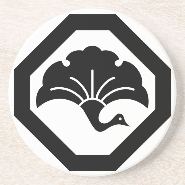 隅切り角に銀杏鶴 COASTER (Front)