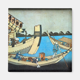 隅田川, 北斎 Sumida River, Hokusai, Ukiyo-e Magnet