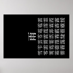 雨と雨冠の漢字 POSTER