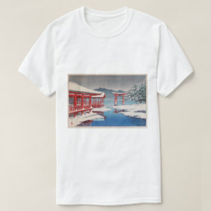 雪の宮島, Miyajima Shrine in Snow, Hasui Kawase T-Shirt