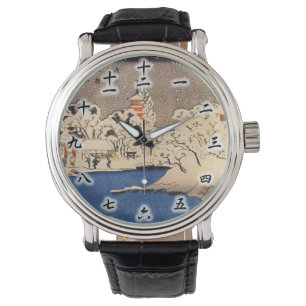 雪の浅草,国芳 Snowy Asakusa, Kuniyoshi, Ukiyo-e Watch