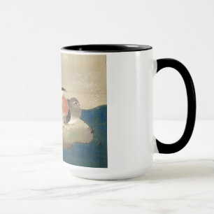 雪中鳥図(部分), 抱一 Birds in the Snow(detail), Hōitsu Mug