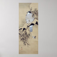 雪中鷹図, 柴田是真 Hawk in the Snow, Shibata Zeshin