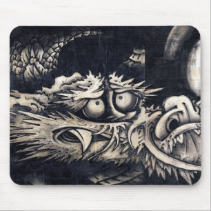 雲龍図, 曾我蕭白 Dragon with Cloud, Sumi-e Mouse Mat