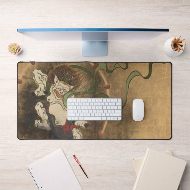 雷神図, 光琳 God of The Thunder, Kōrin, Japan Art Desk Mat (Office 1)