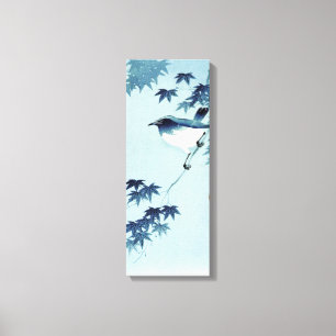 青い鳥, 古邨 Bird in Blue, Koson, Ukiyo-e Canvas Print